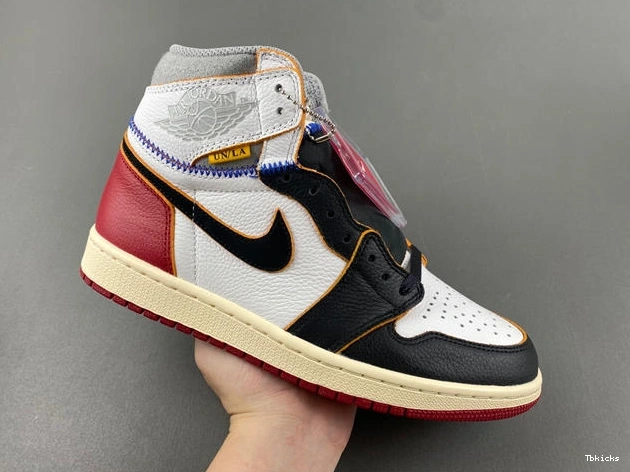 Cheap TBK Jordan Toe Original 1 Angeles Retro High BV1300- Union 3587 Los Black 1015
